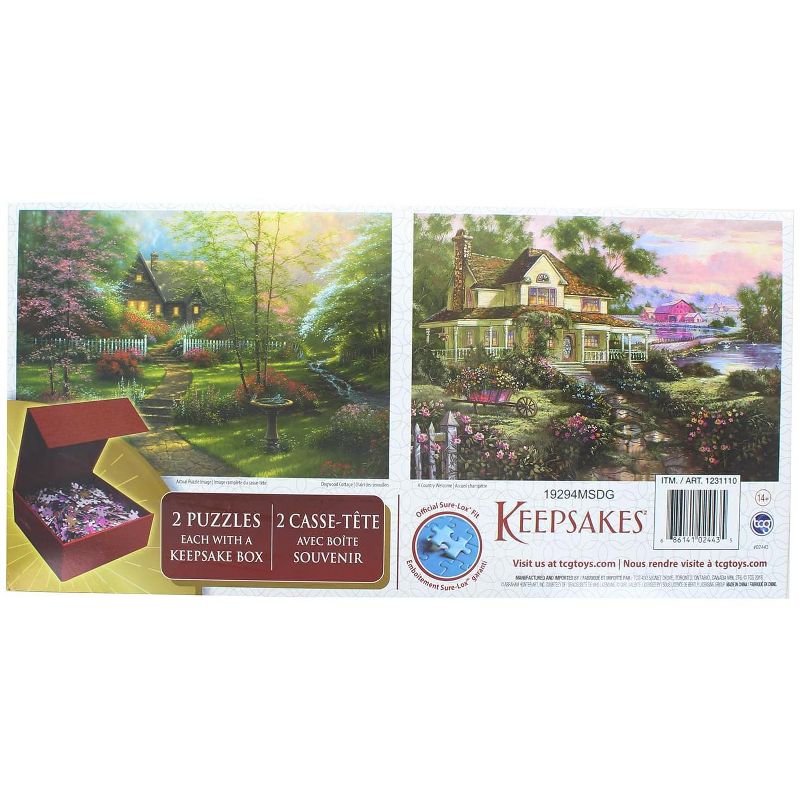 The Canadian Group Set of 2 Keepsakes 1000 Piece Jigsaw Puzzles | Colorful Cottages