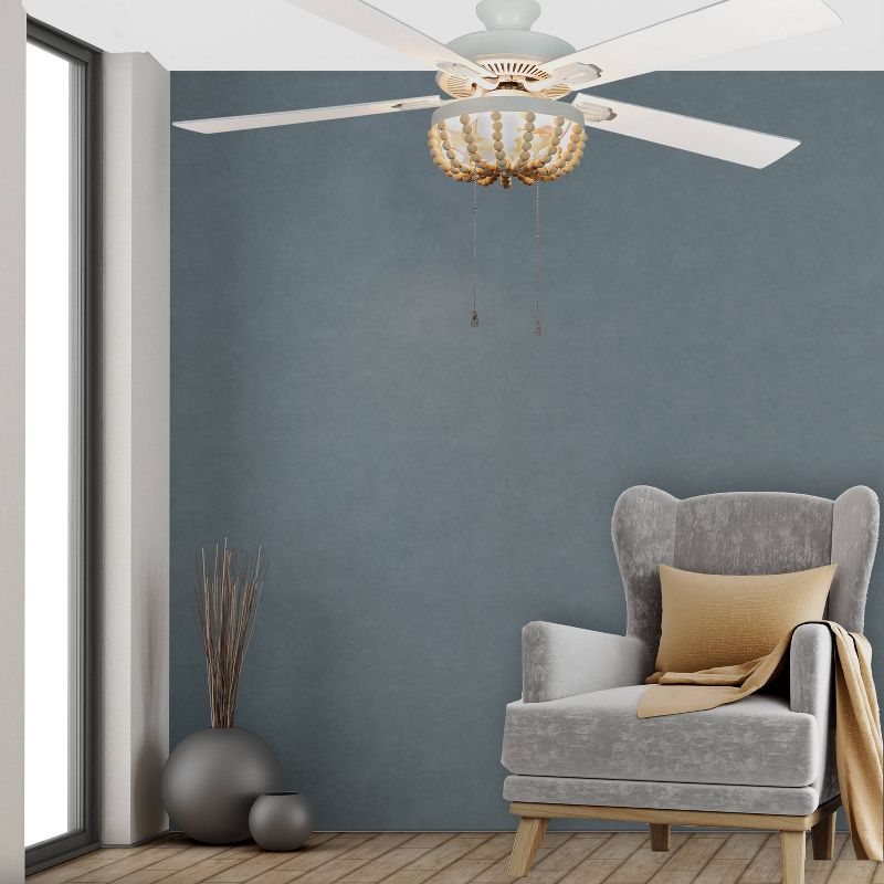 52" 5-Blade LED Wooden Chandelier Lighted Ceiling Fan - River of Goods