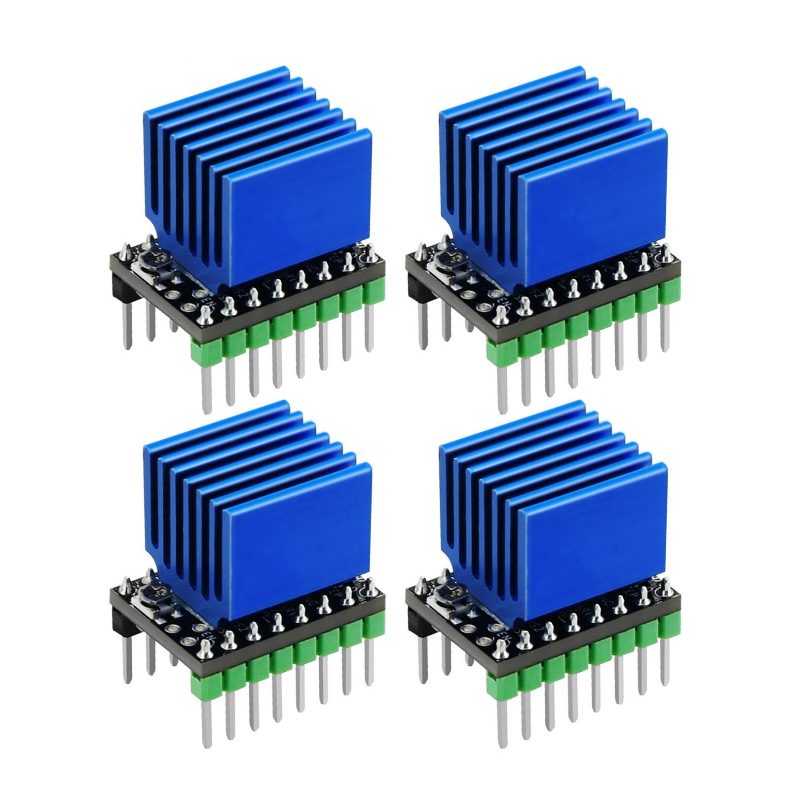 Aibecy 4pcs TMC2225 Stepper Motor Driver Module with Heat Sink Support UART Mode for 3D Printer