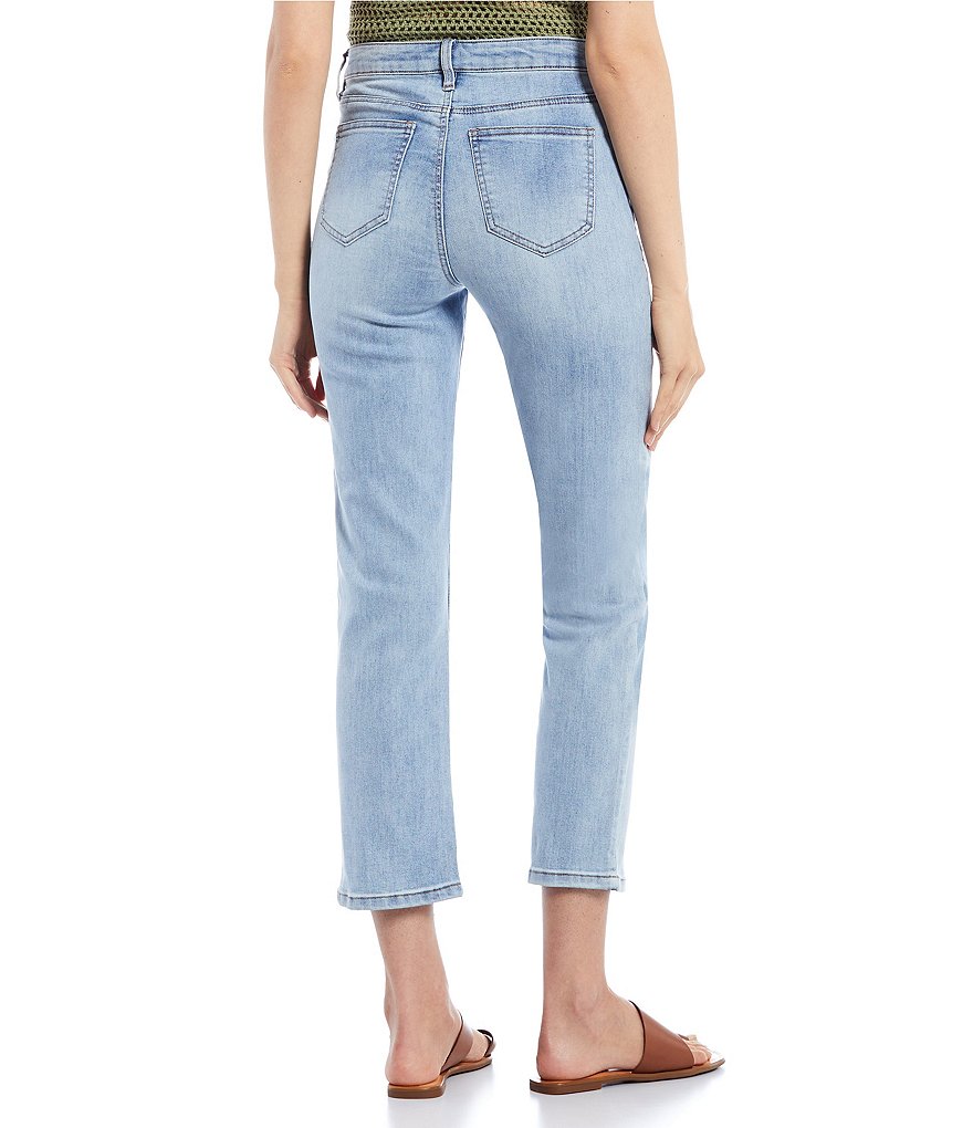 Celebrity Pink Shadow Knee Mid Rise Straight Jeans