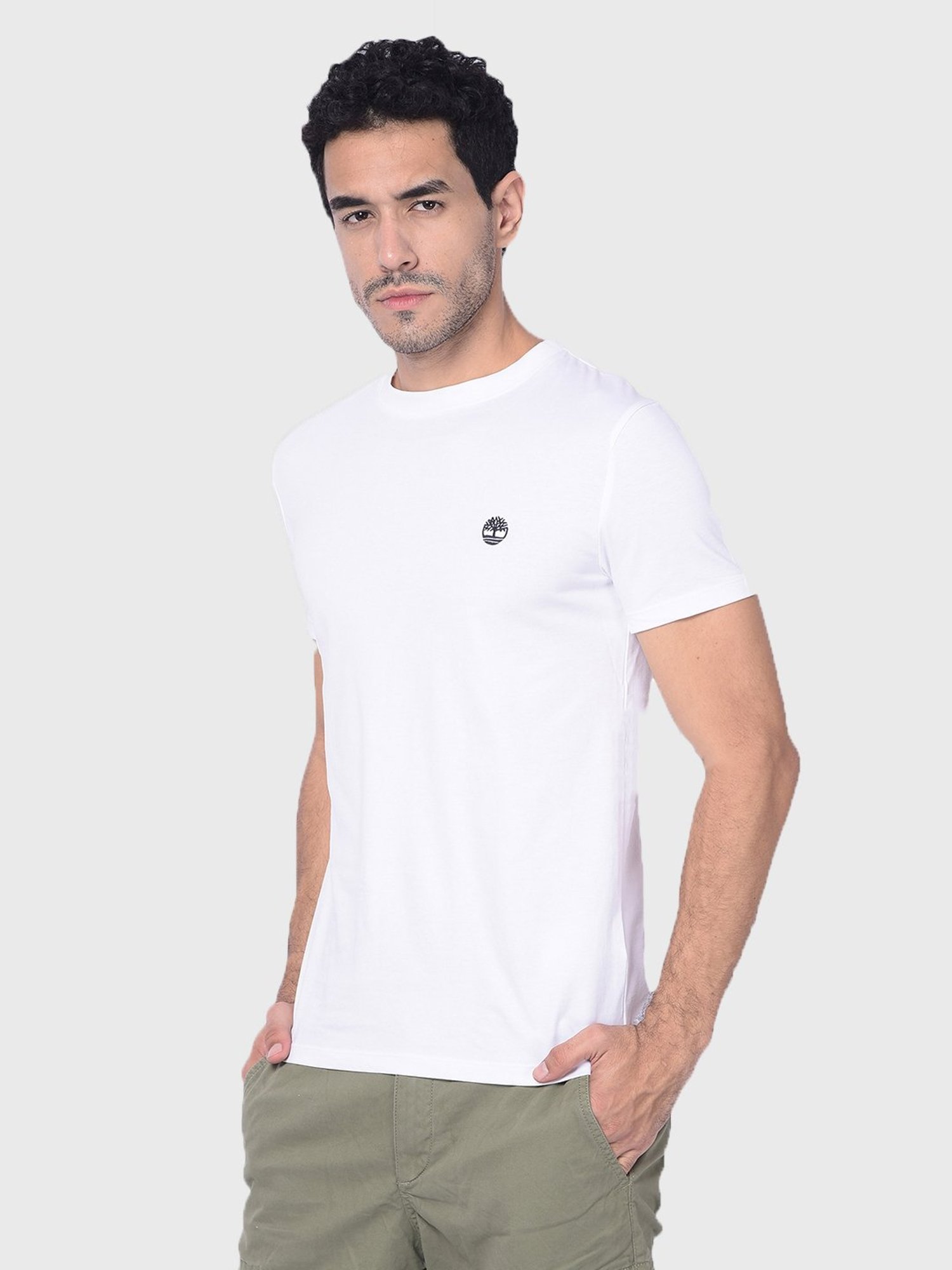 Timberland White Regular Fit Crew T-Shirt