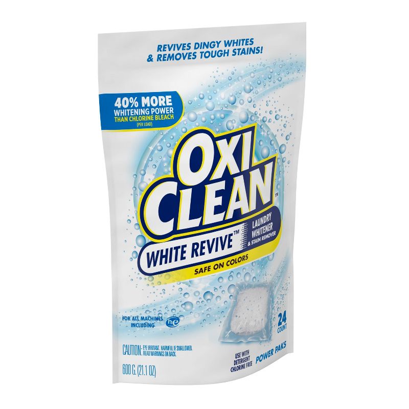 OxiClean White Revive Laundry Whitener + Stain Remover Power Paks - 24ct