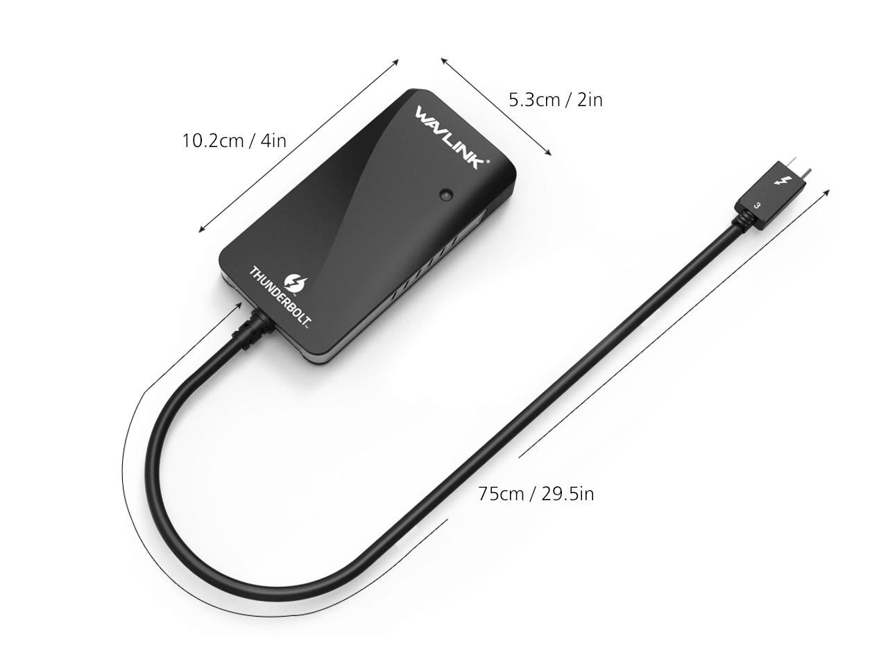 Wavlink Thunderbolt 3 to Dual 4K DisplayPort Adapter for Mac & Windows, Support Dual DisplayPort Displays 4K 60Hz Monitors Or One 5K, Super Speed Up to 40Gbps-Thunderbolt Certified, Plug and Play