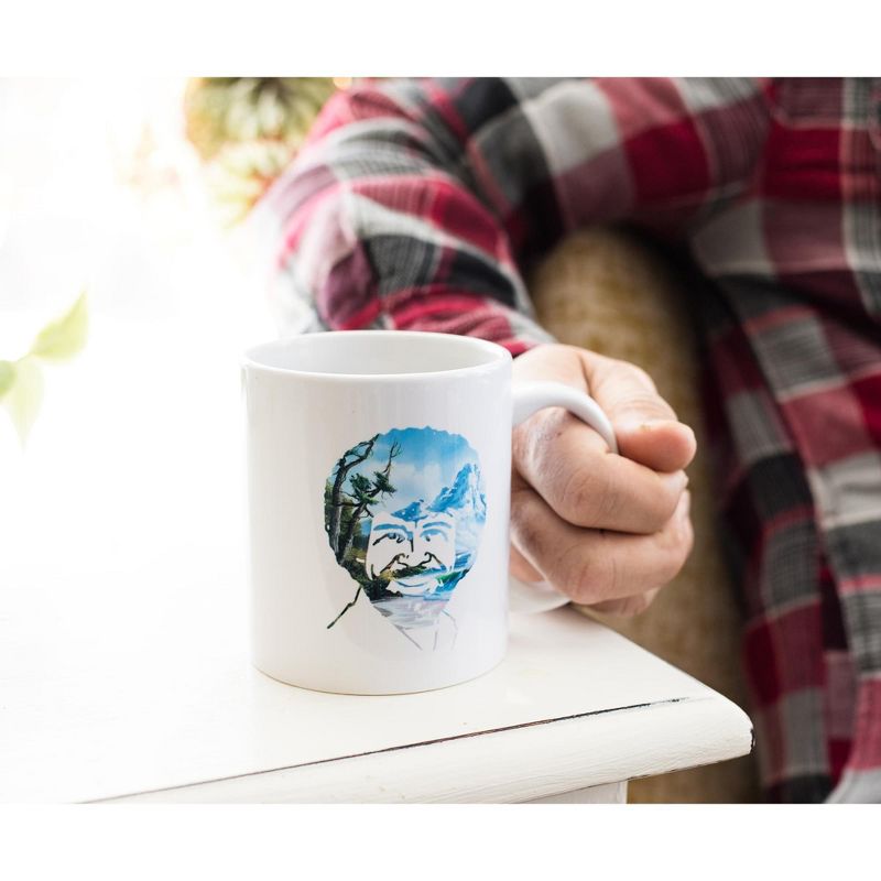 Surreal Entertainment Bob Ross Portrait Ceramic Mug | Holds 11 Ounces