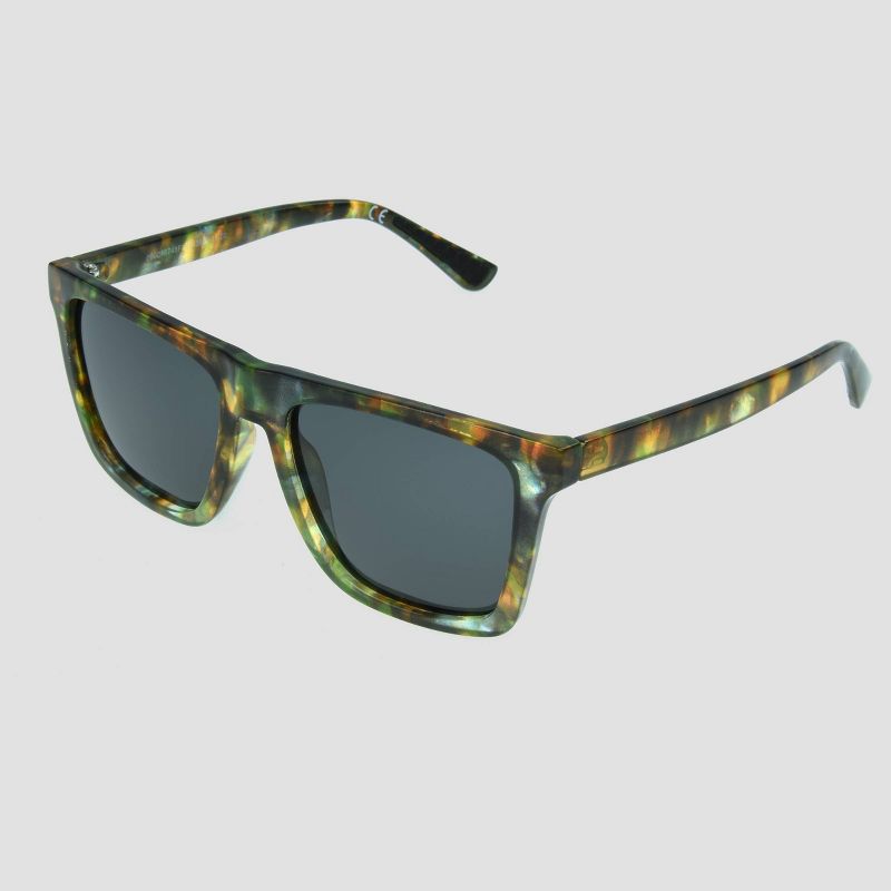 Men's Square Tortoise Shell Print Sunglasses - All in Motion™ Brown