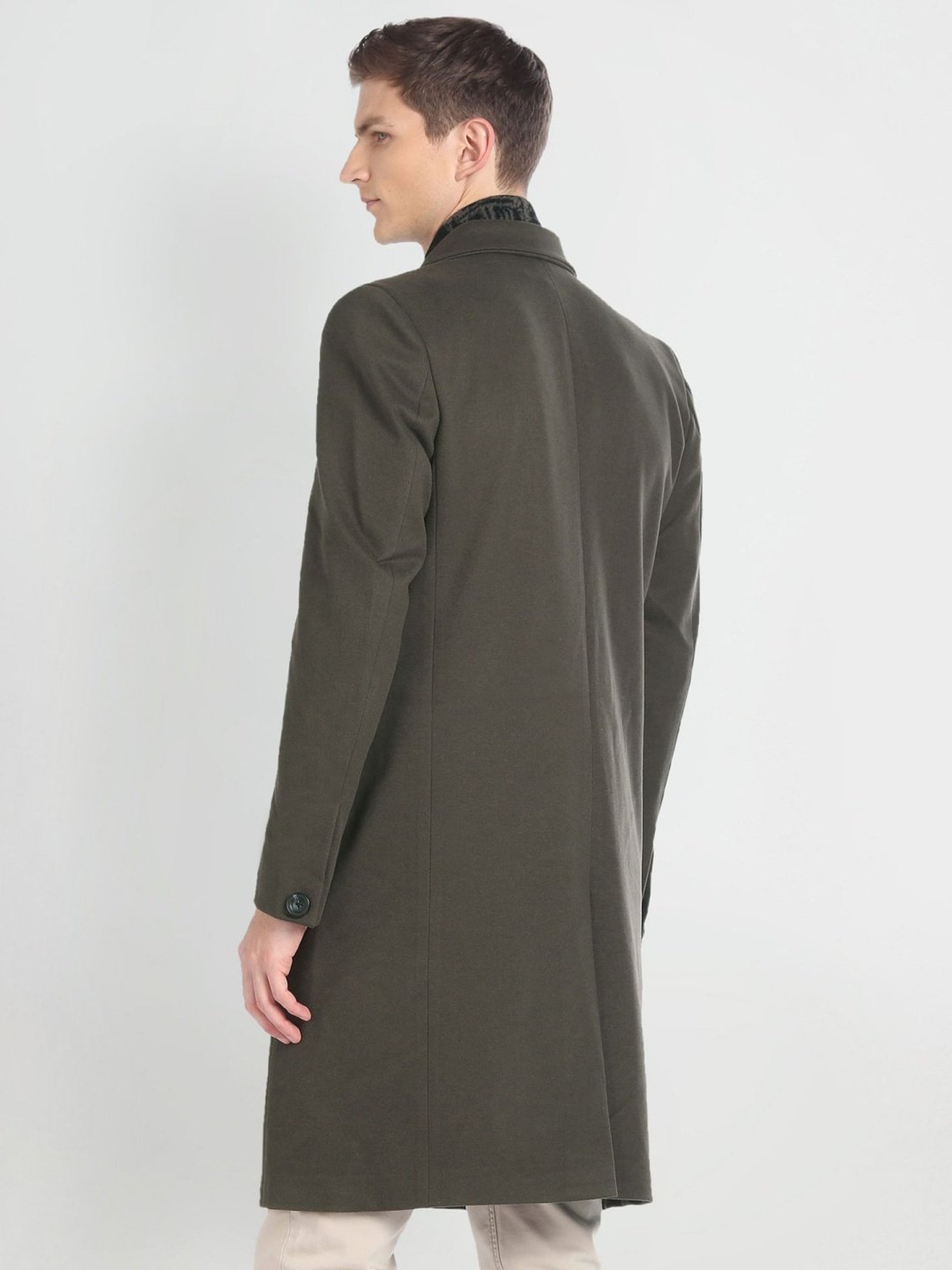 Arrow Sport Olive Regular Fit Overcoat