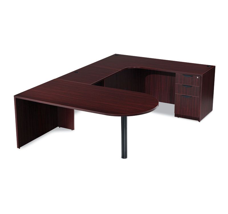 Alera Valencia Series D Top Desk, 71w x 35 1/2d x 29 5/8h, Mahogany VA277236MY