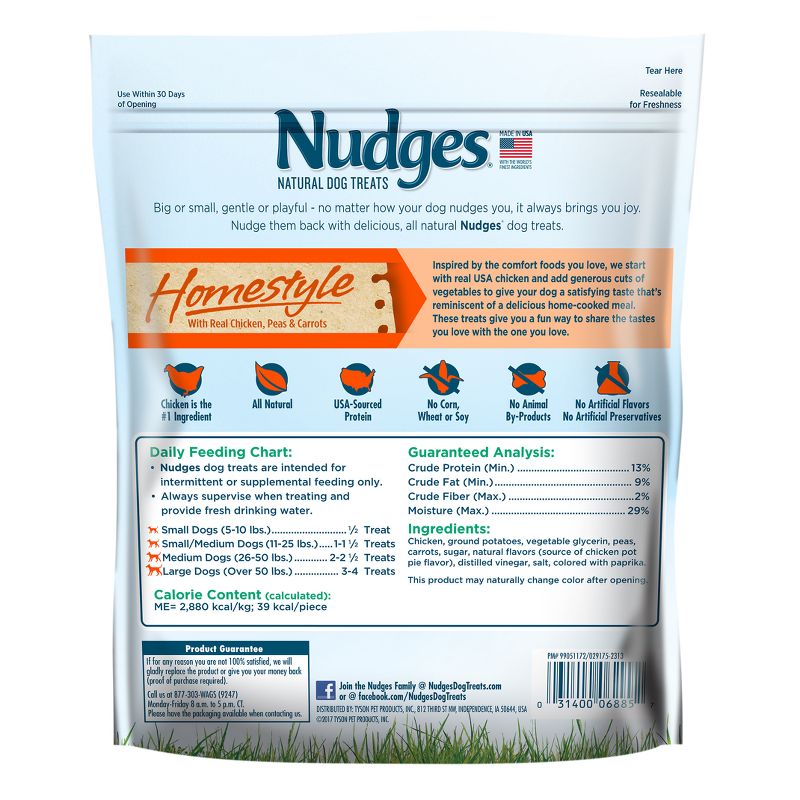 Nudges Homestyle Dog Treats - Chicken Pot Pie - 16oz