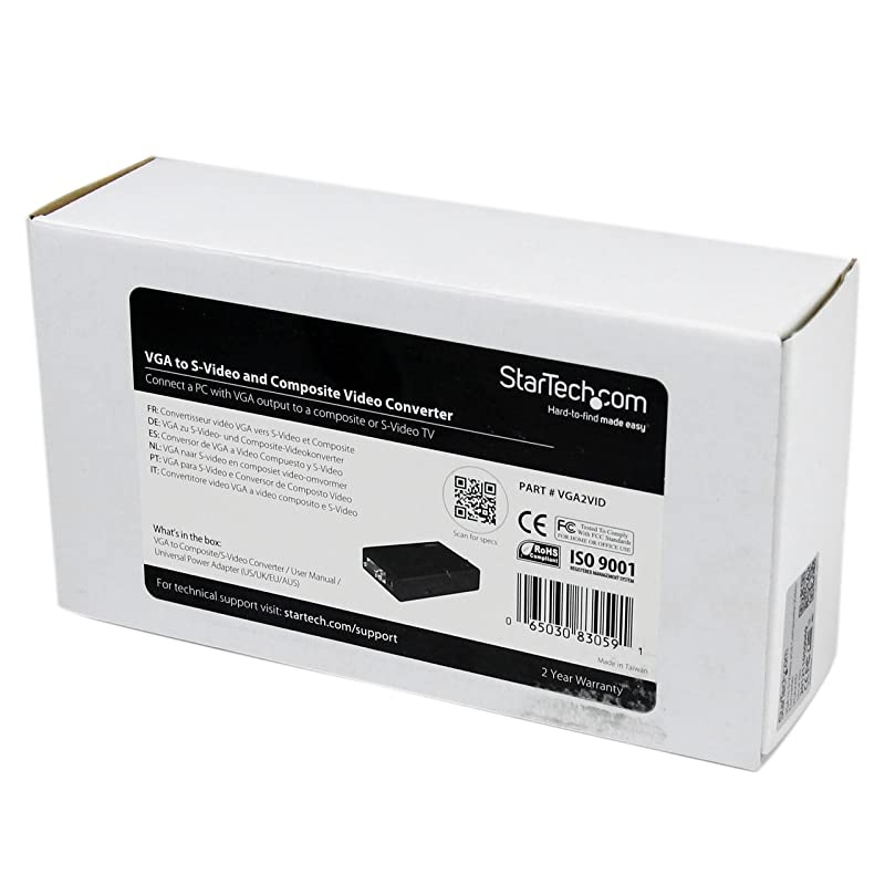 com High Resolution VGA to Composite RCA or SVideo Converter PC to TV Video Adapter 1600x1200 RGB to TV VGA2VID