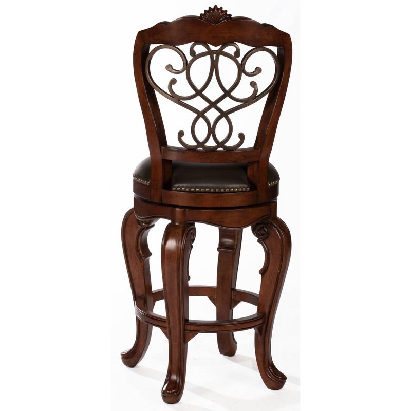 30" Burrell Wood Swivel Barstool Brown/Cherry - Hillsdale Furniture