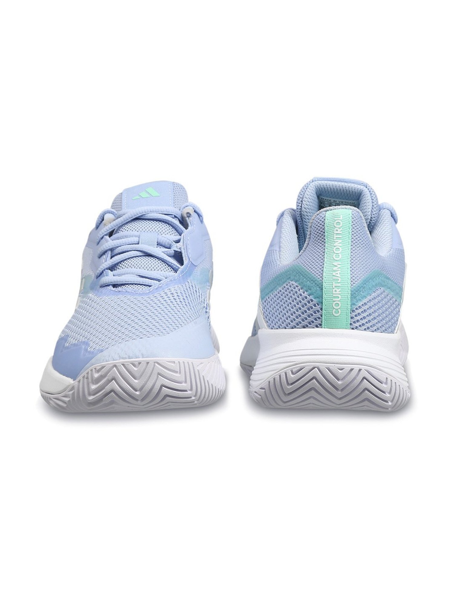 Adidas Women's CourtJam Control W Blue Tennis Shoes