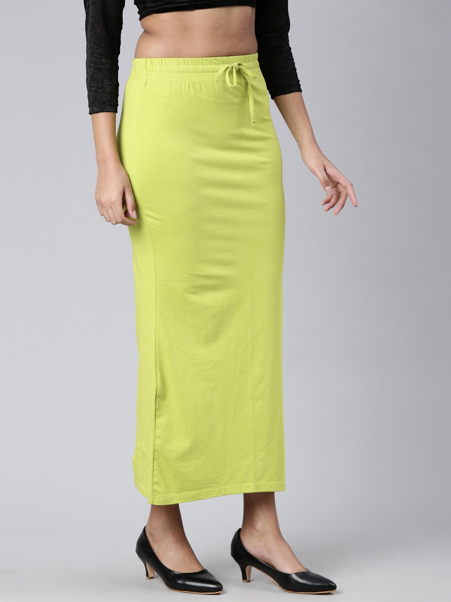 JCSS Green Cotton Saree Shapewear