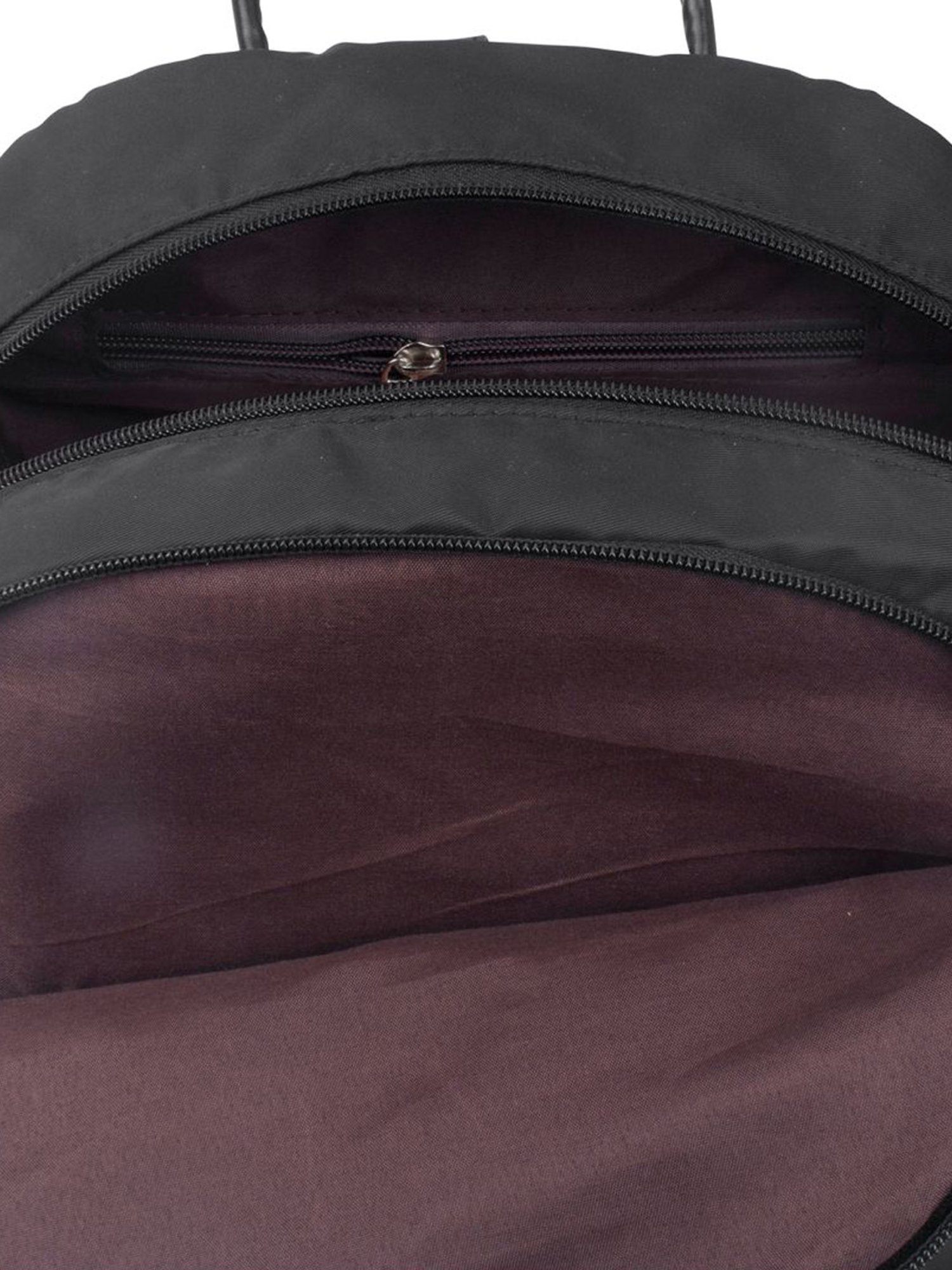 Angeline Black Polyester Medium Backpack