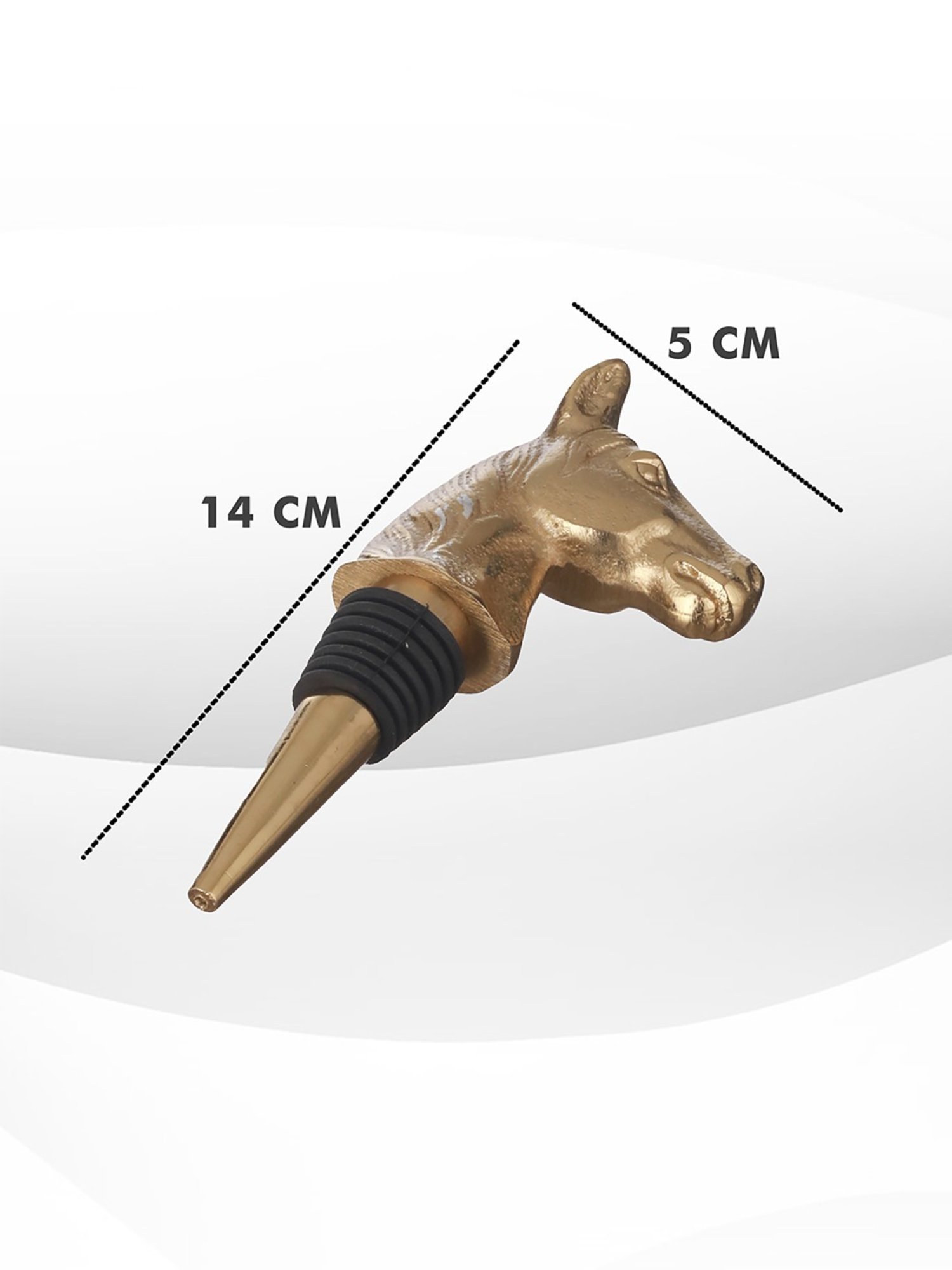 Trovea's Horse Dsign Golden Bottle Stopper