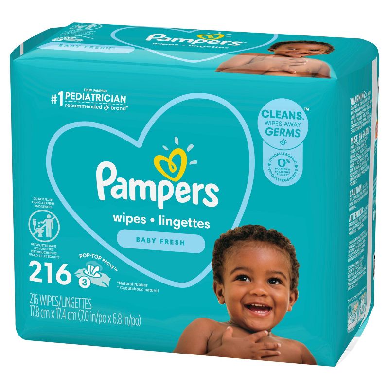 Pampers Expressions Fresh Bloom Baby Wipes 3x - 168ct