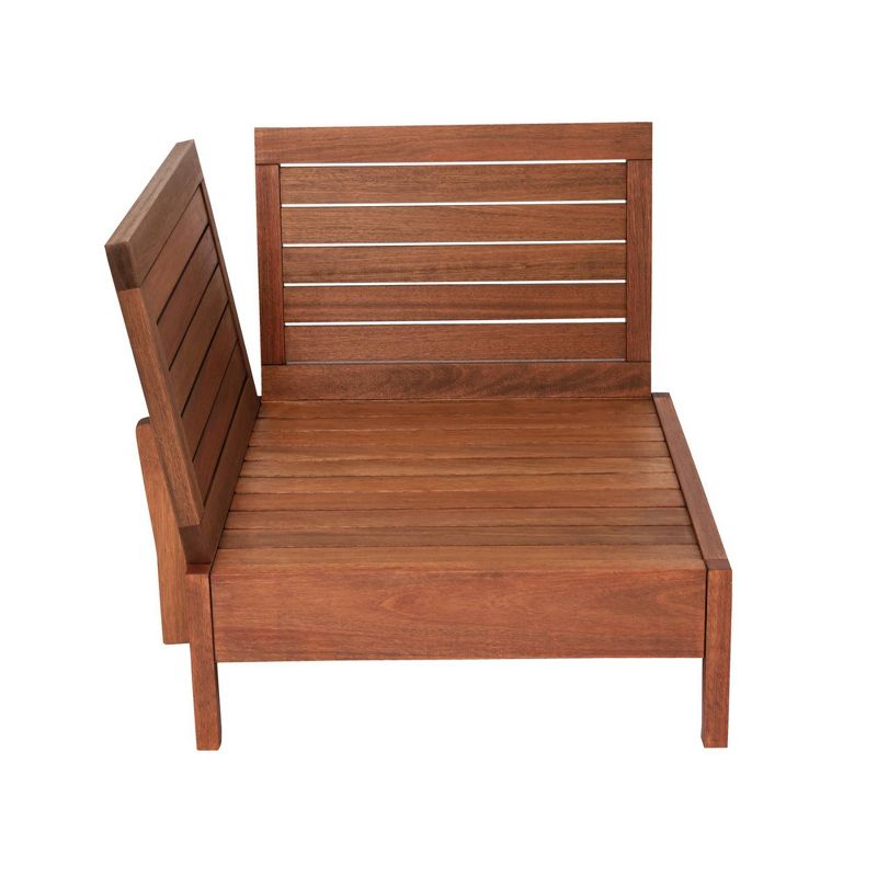 2pc Grass Eucalyptus Corner Chair with Cushions Brown - Alaterre Furniture