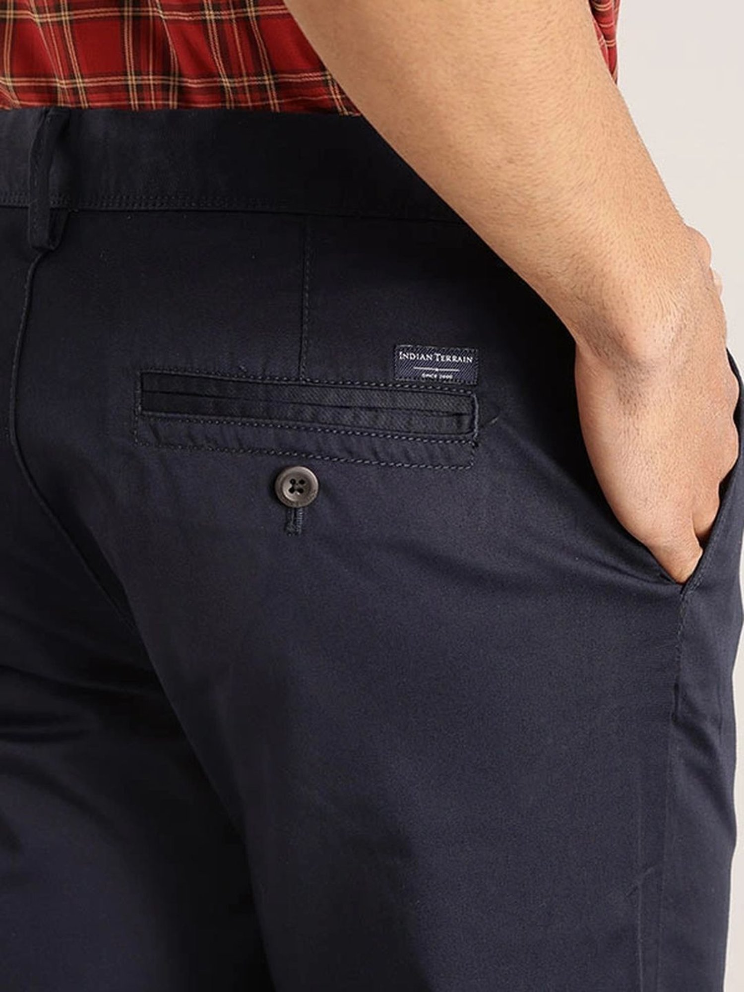 Indian Terrain Navy Regular Fit Chinos
