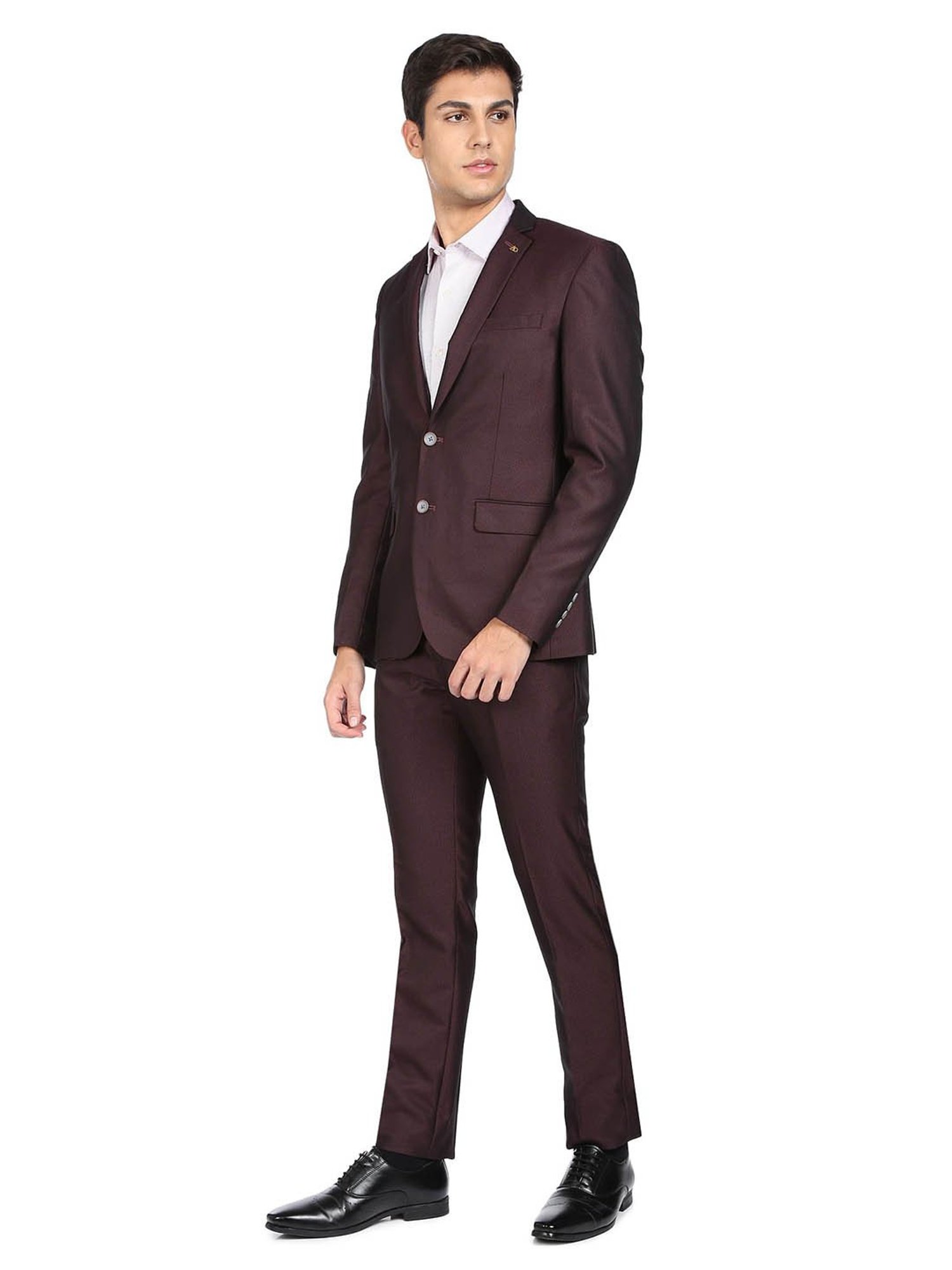 Parx Black Regular Fit Two Piece Suit
