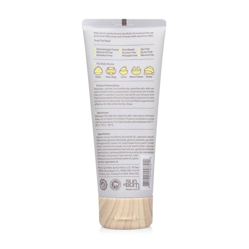 Baby Bum Natural Monoi Coconut Balm - 3oz