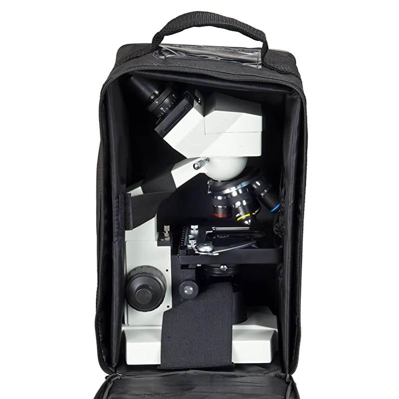 40X-2500X Built-in 1.3MP Digital Binocular Compound LED Microscope with Case+Slides+Lens Paper