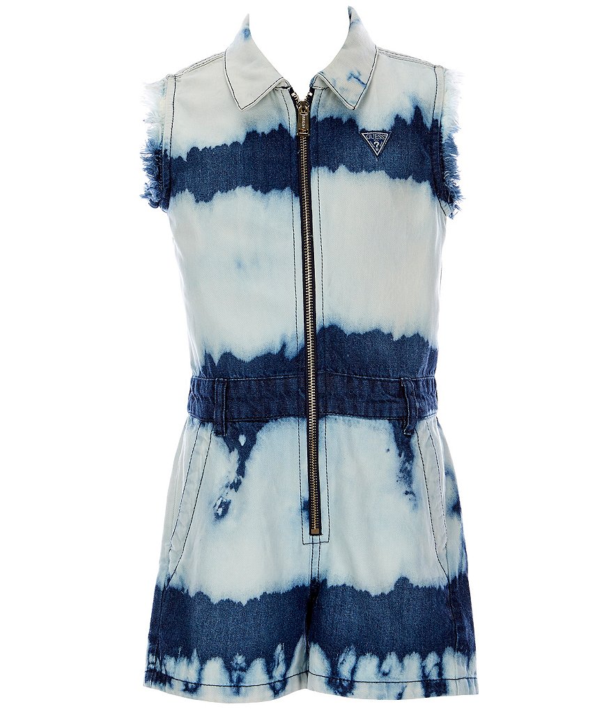 Guess Big Girls 7-16 Tie-Dye Denim Romper