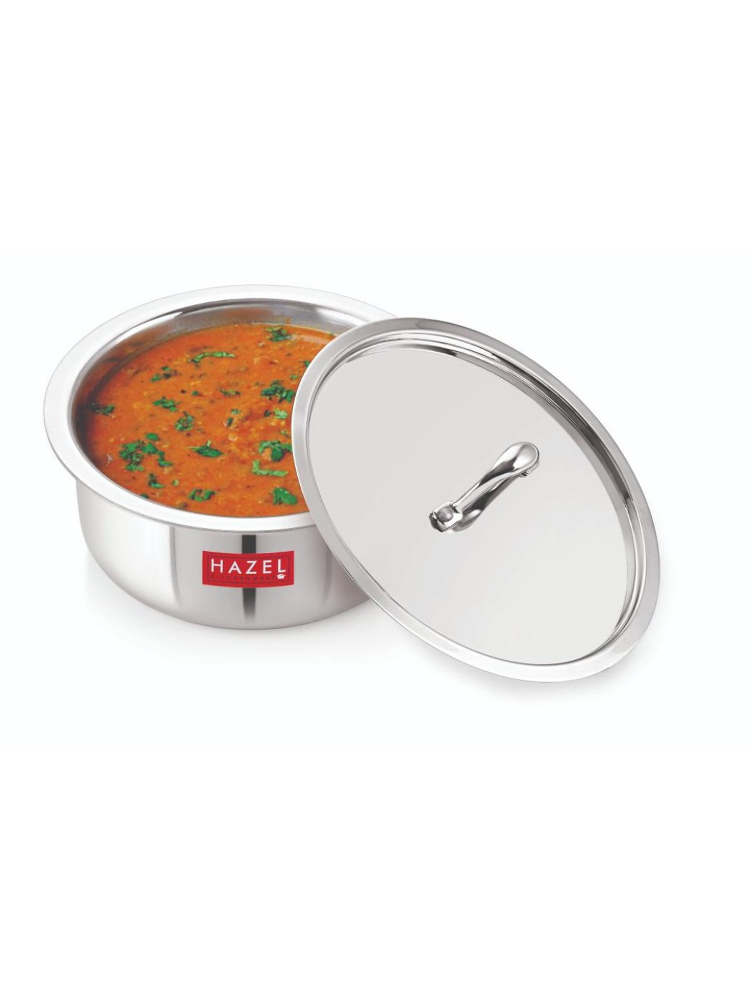 HAZEL Triply Stainless Steel Induction Bottom Tope With Stainless Steel Lid, 4.6 Litre, 23 cm