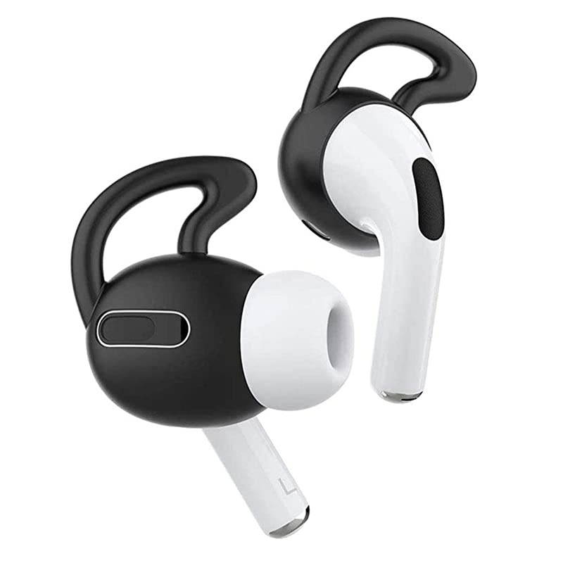 Ear Hooks for Airpods Pro,  Earphone Cover Compatible with Apple AirPods Pro - 3 Pairs White+1 Pair Black (for Airpods Pro Only)