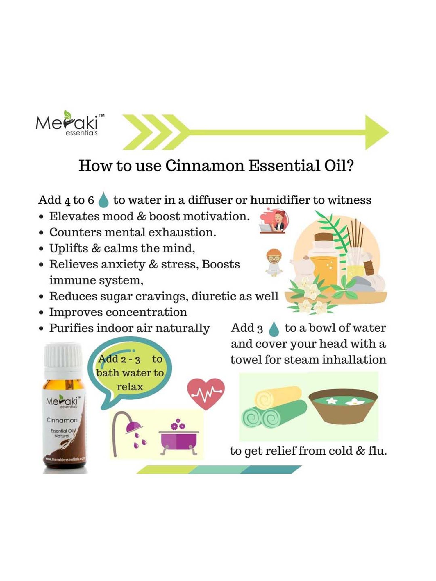 Meraki Essentials Cinnamon Essential Oil - 10 ml