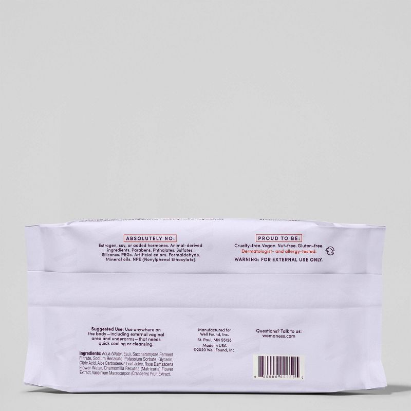 Womaness Here There Everywhere pH Balanced Wipes - 30ct