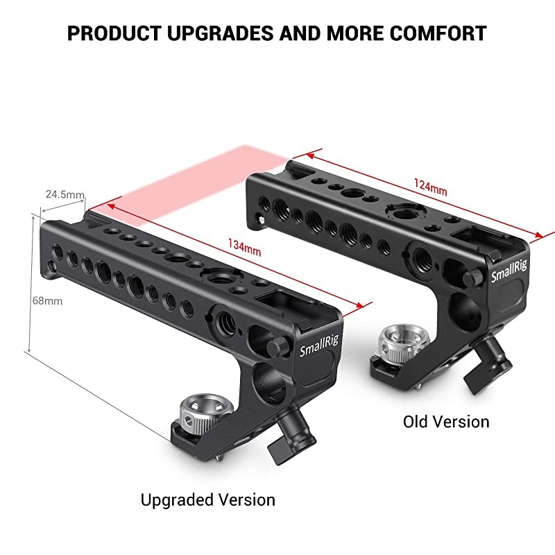 Handle with Locating Hole for ARRI Standard, Anti-Off Designed Cold Shoe Adapter,15mm Rod Clamp - 2165