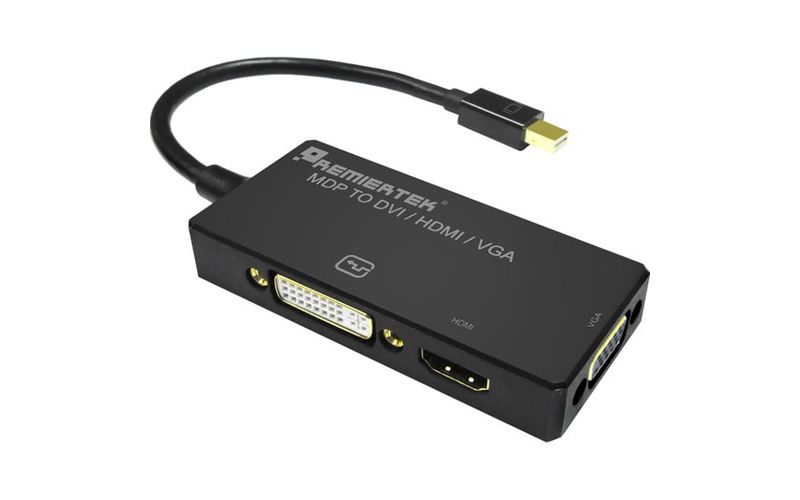 Premiertek Mini DisplayPort MDP 1.2 to DVI/HDMI/VGA Converter Adapter