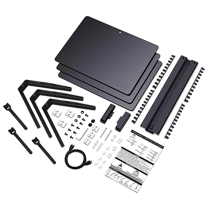 Floating Wall Mounted Shelf AV Mount Shelf Holds up to 165lbs DVD DVR Component Shelf with Strengthened Tempered Glass Perfect for DVD Players TV Box and Cable Box by