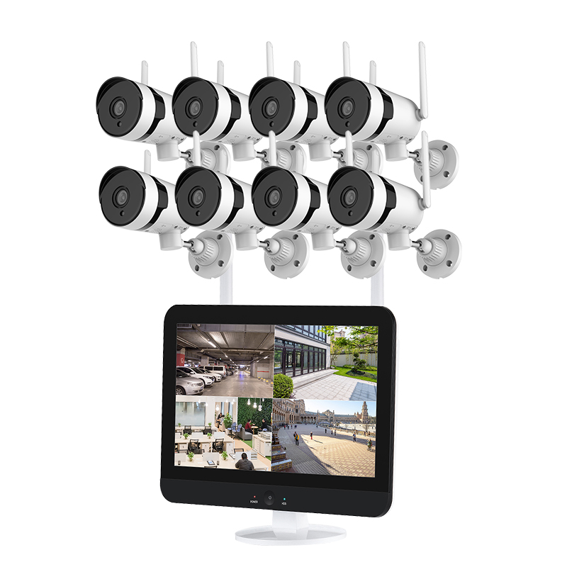 3MP CCTV Video Surveillance Kit Home Security Camera System 12.5-inch Monitor NVR Kit 1920P Outdoor Night Vision WiFi PTZ Camera