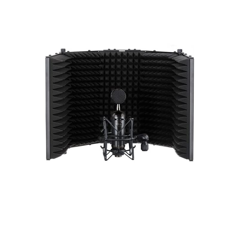 Blackout Spark SL XLR Condenser Microphone with Auray RF-5P-B Reflection Filter and RFMS-580 Reflection Filter Tripod Mic Stand
