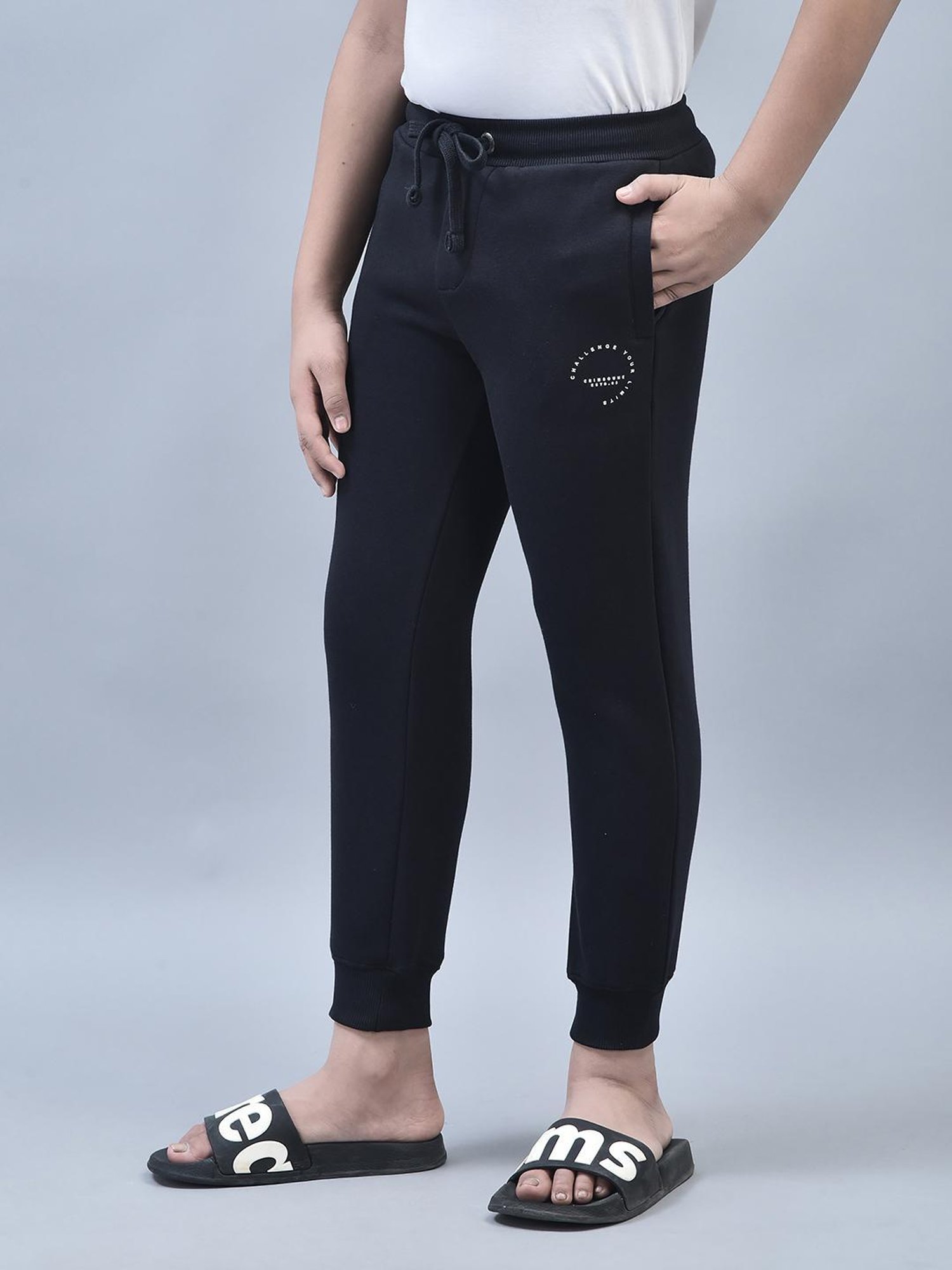 Crimsoune Club Boys Navy Solid Joggers