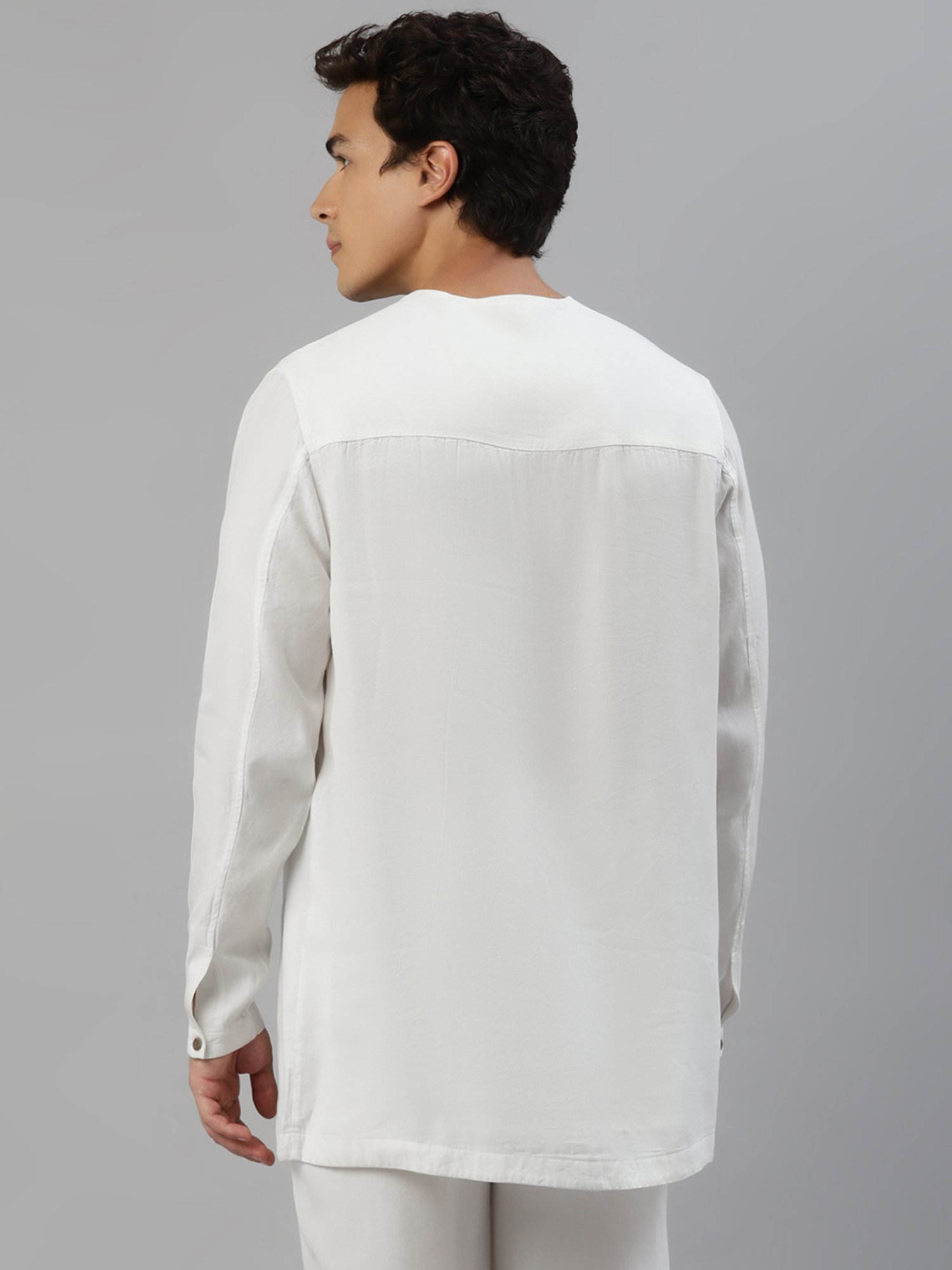 Slowave White Regular Fit Shirt