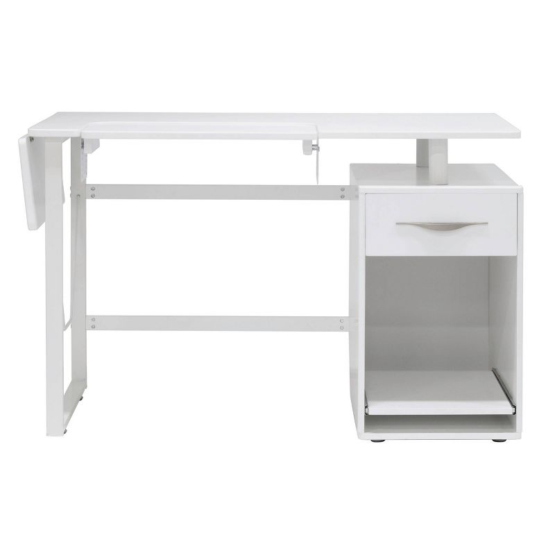 Pro-Line Sewing Table with Side Panel White - Sew Ready