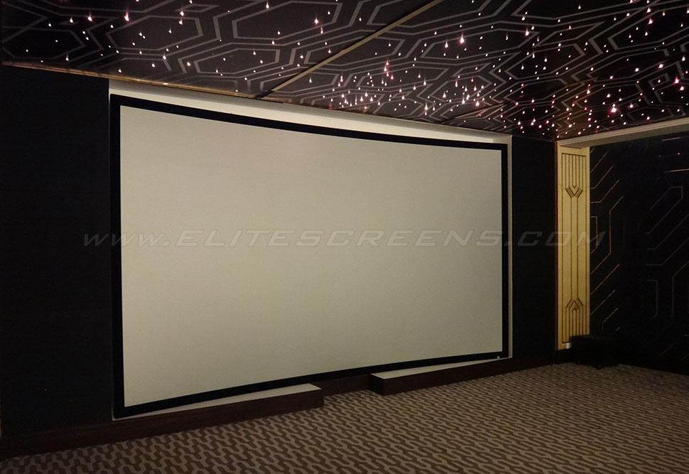 Elite Screens Curve235-96W Lunette Wall Mount Fixed Frame Projection Screen (96" 2.35:1 Aspect Ratio) (CineWhite)