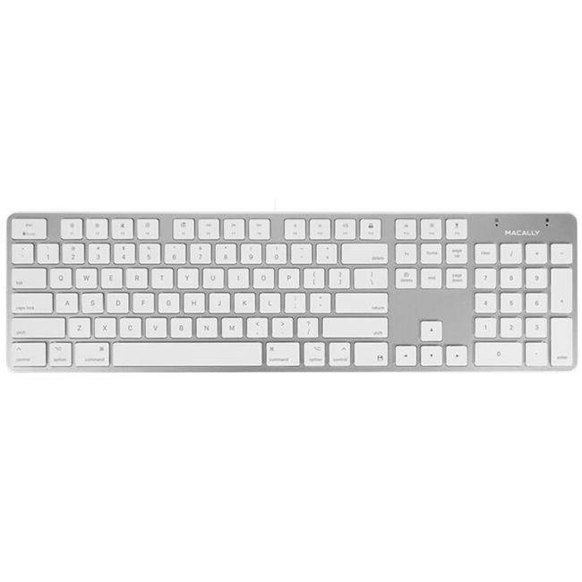 Macally SLIMKEYPROA Ultra-Slim USB Wired Space Keyboard - Gray