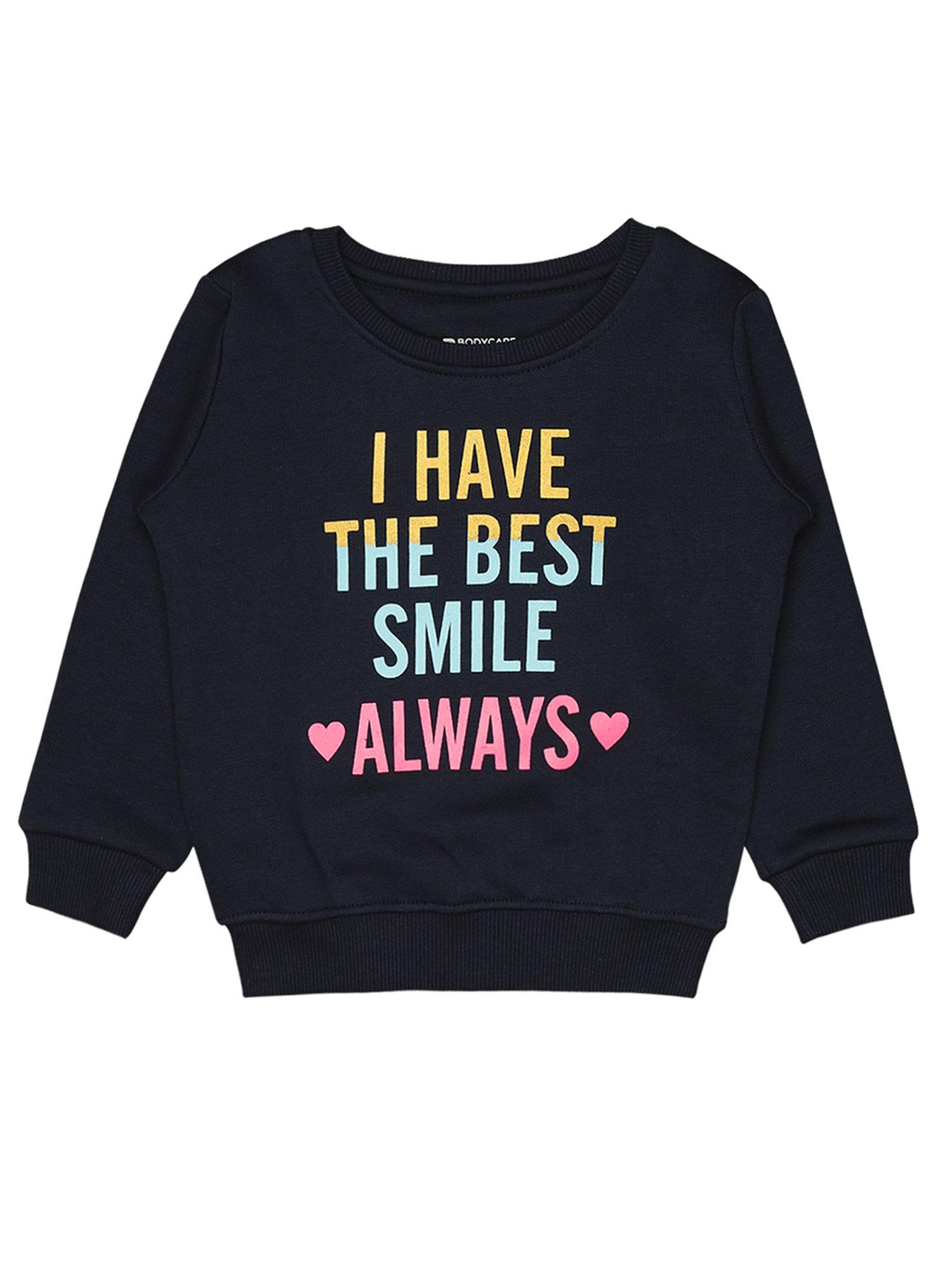 Bodycare Kids Navy Printed Full Sleeves Sweatshirt