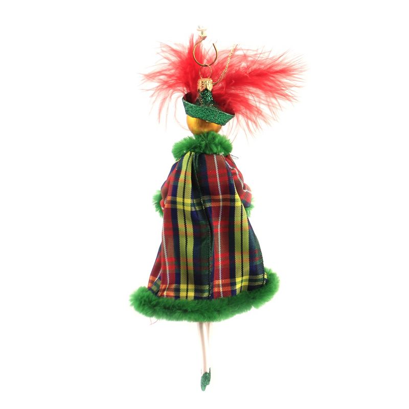 Italian Ornaments 7.0" Pipka In Tartan Plaid Coat Ornament Italian Diva Shopping  -  Tree Ornaments