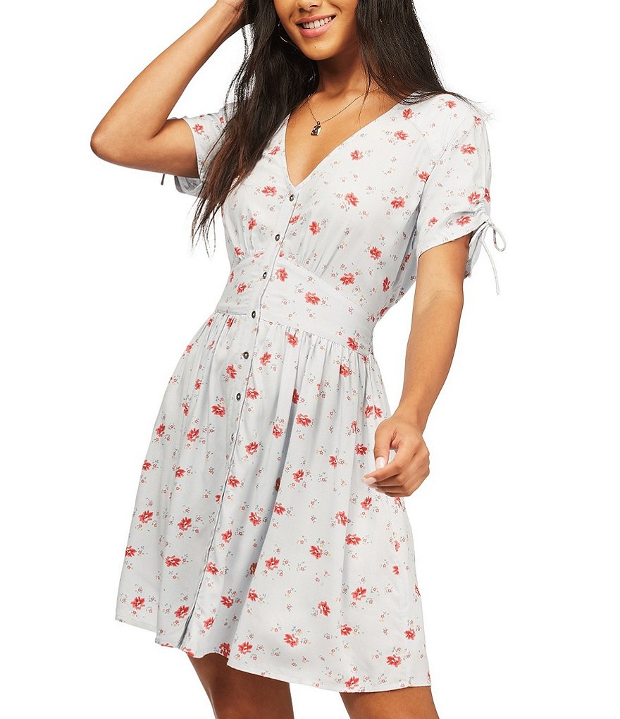 Rip Curl Spaghetti Strap La Bonita Striped Side-Slit Midi Dress