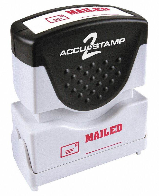 ACCUSTAMP 2 038851 Microban Message Stamp, Mailed, 13/64"
