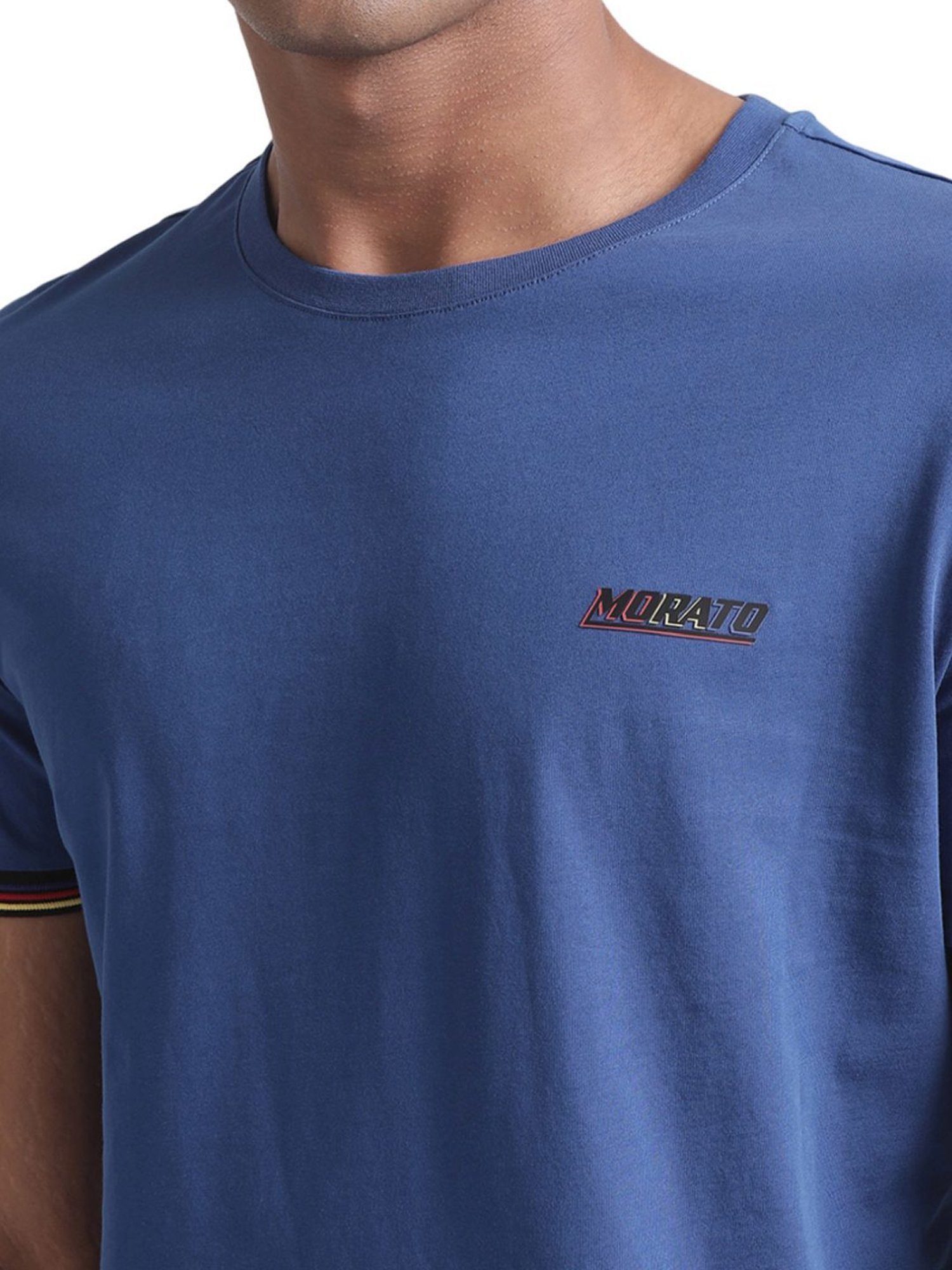 Antony Morato Blue Cotton Slim Fit T-Shirt
