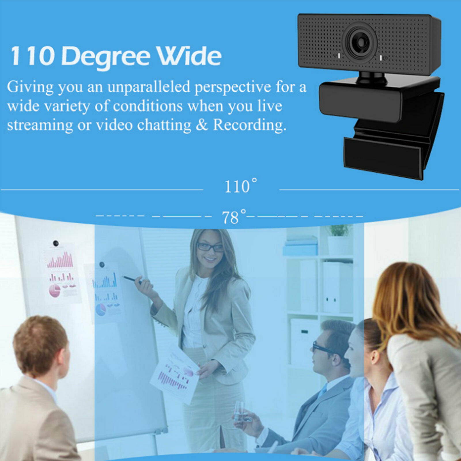 Webcam 1080P FHD Web Camera Auto Focusing Cam Microphone For PC Laptop Desktop