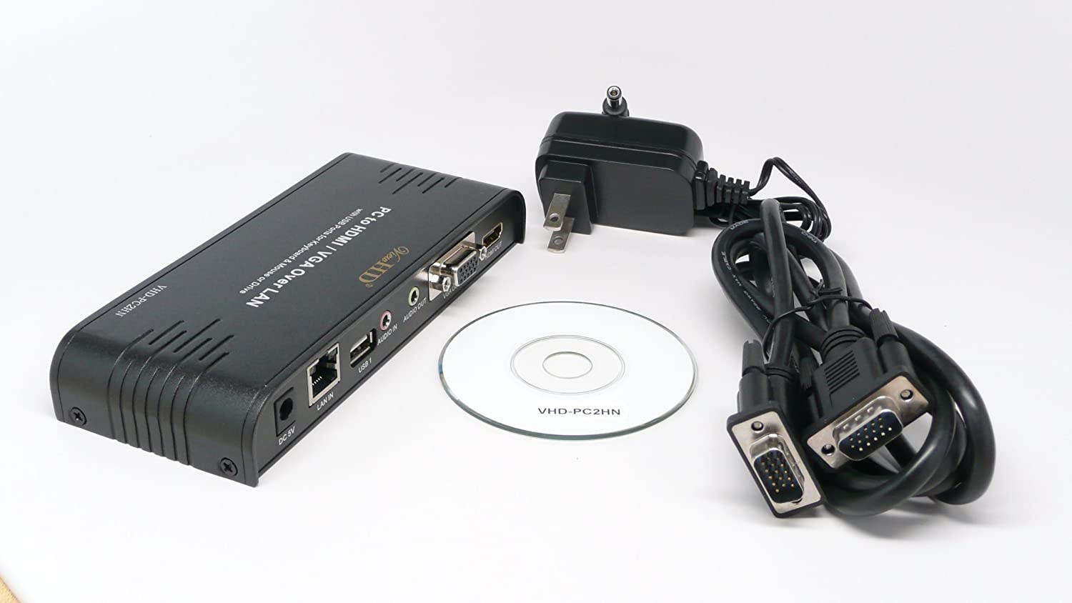 ViewHD PC to TV Video Converter (ViewHD Ethernet/CAT to HDMI/VGA Converter) | VHD-PC2HN