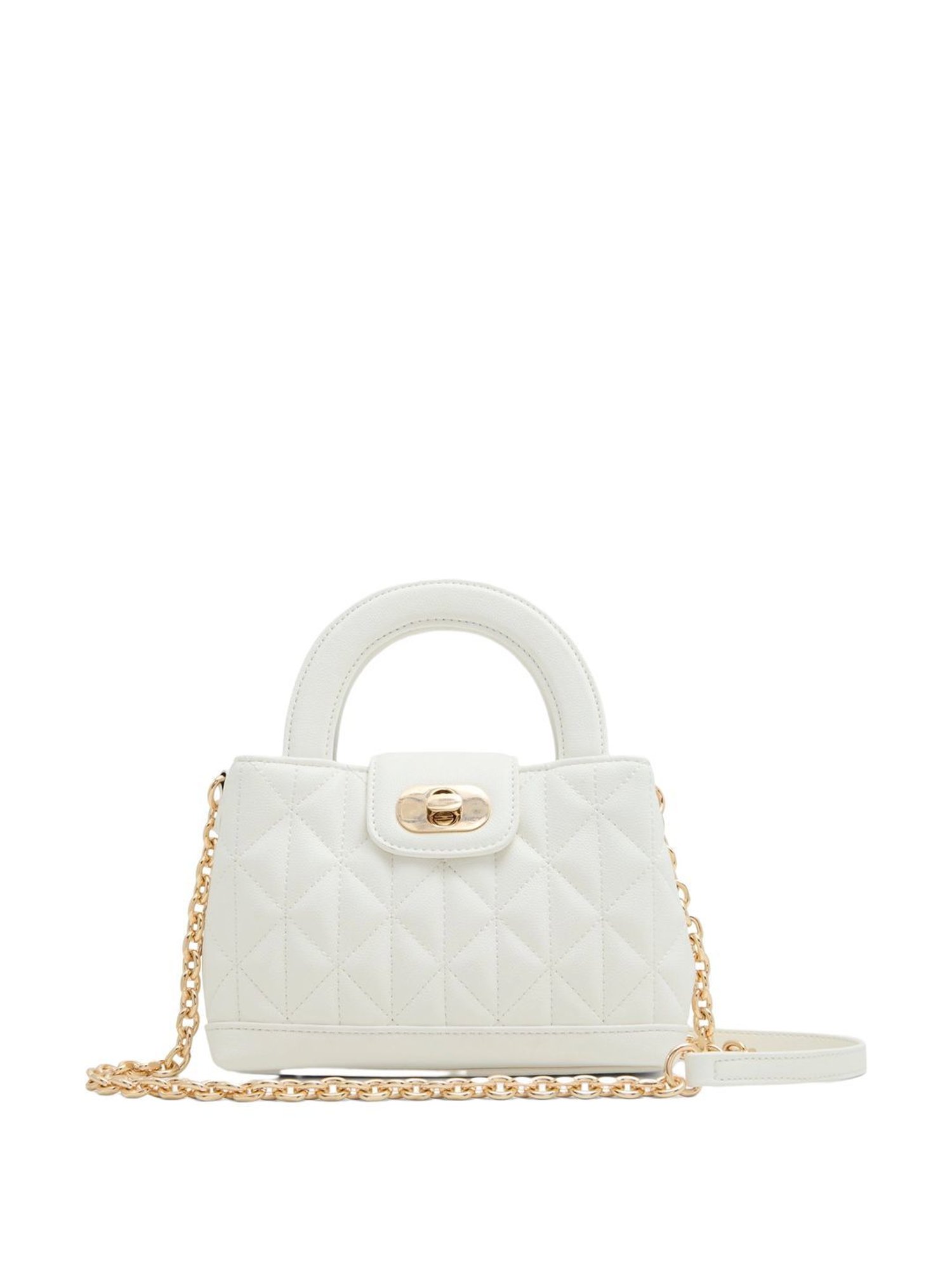 Call It Spring White Textured Small Handbag