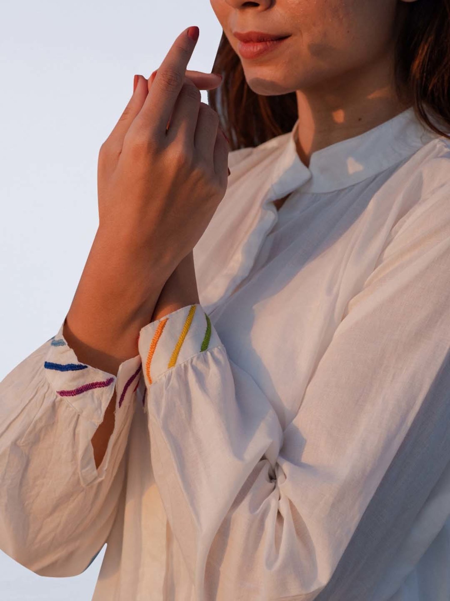 Okhai Spark White Pure Cotton Shirt