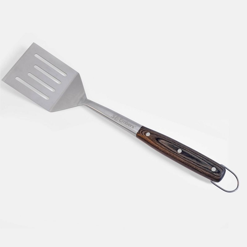 Stainless Still Spatula with Pakkawood Handle Silver - 3 Embers