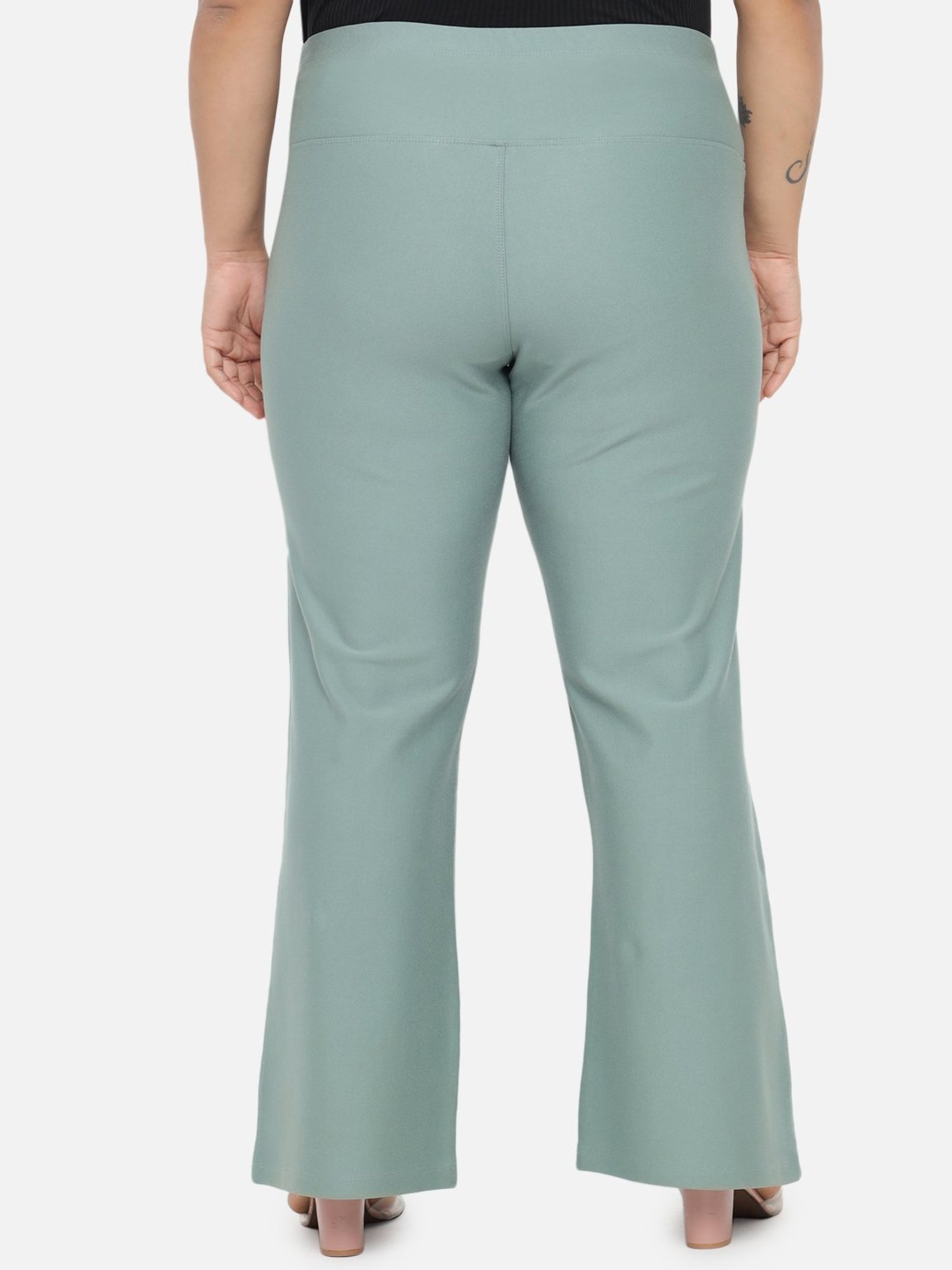 Amydus Sea Green Mid Rise Jeggings